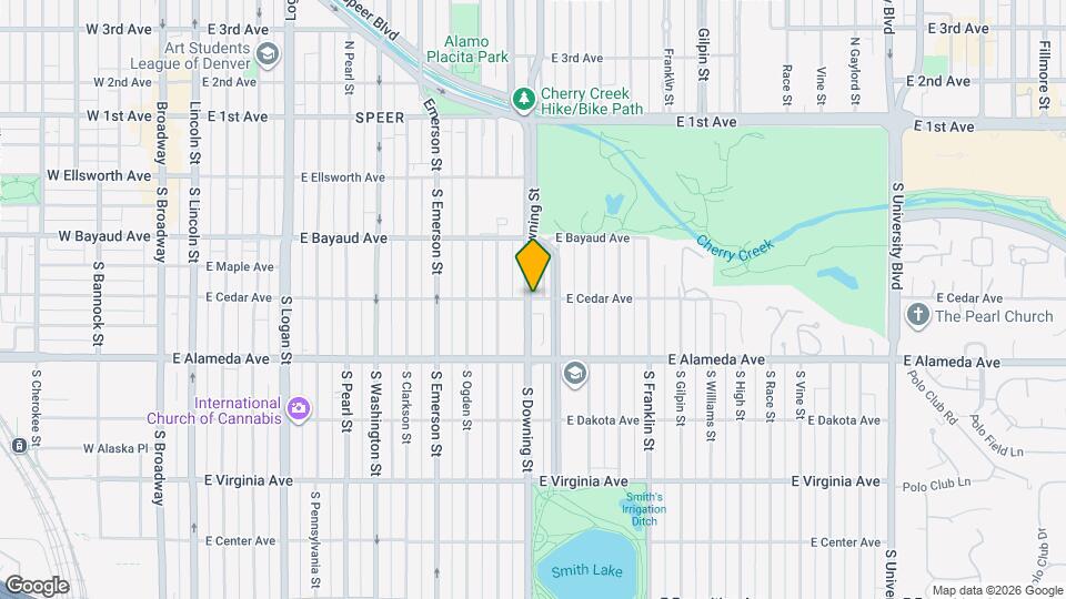 1206 E Cedar Ave Map and Location Details
