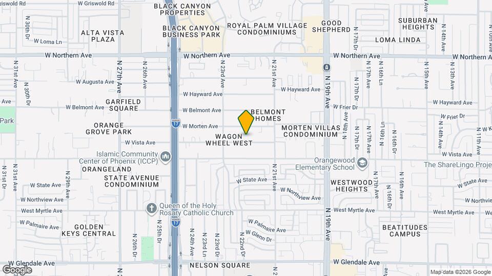 2206 W Vista Ave Map and Location Details