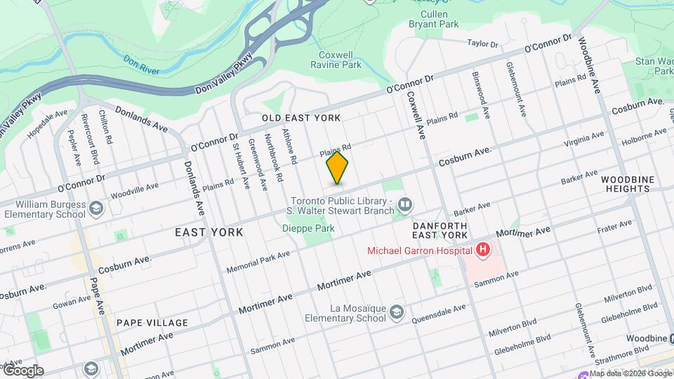 484A Cosburn Ave. Map and Location Details