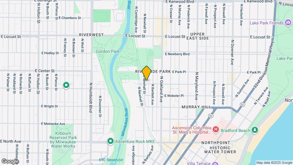 1606 E Belleview Pl, Unit Lower Map and Location Details