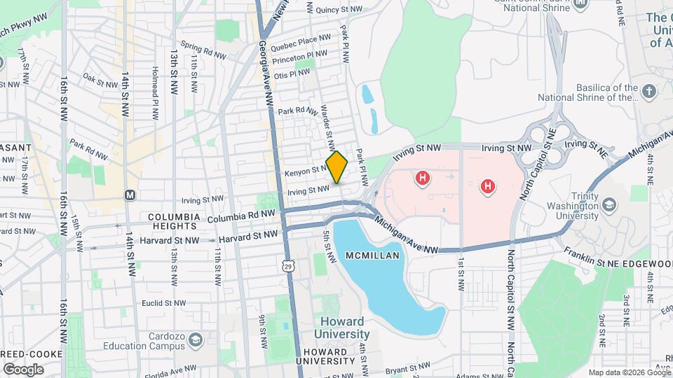 500 Irving St NW Map and Location Details