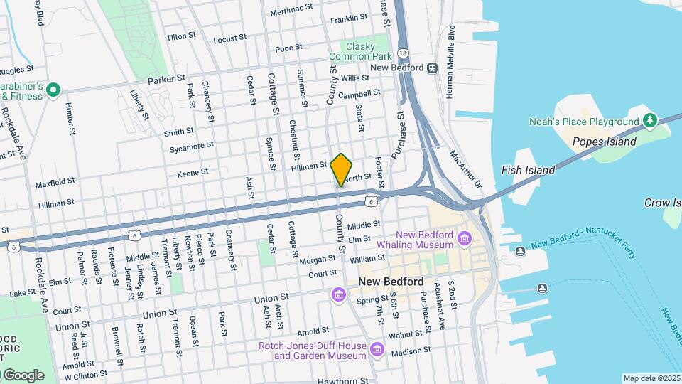 542 County St Mapa y Detalles de la Ubicación