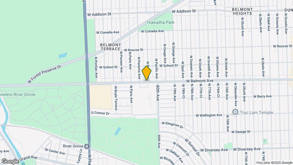 8027 W Belmont Ave Map and Location Details