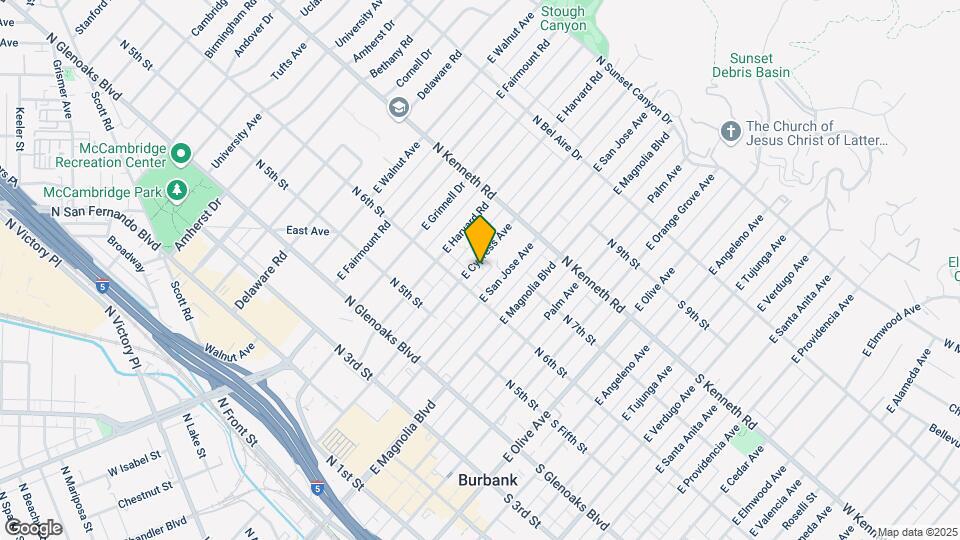 620 E Cypress Ave Map and Location Details