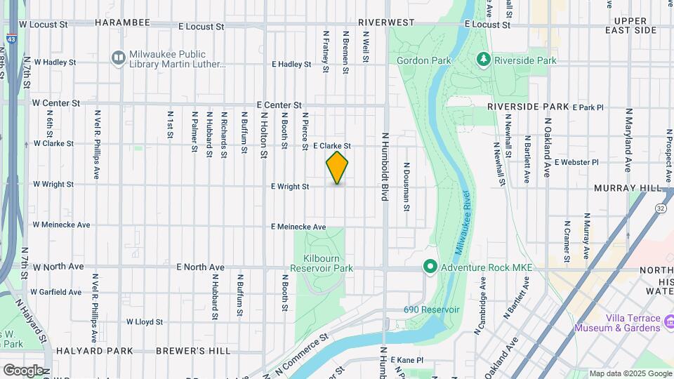 819 E Wright St Map and Location Details