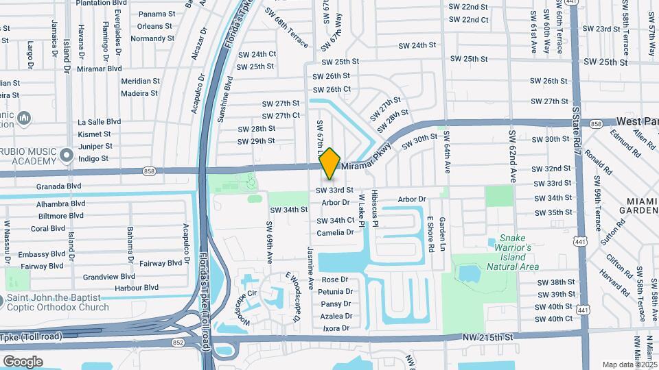 3210 SW 67th Way Map and Location Details