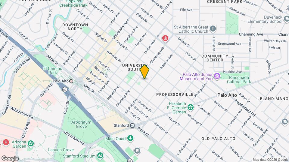 931 Waverley St Map and Location Details