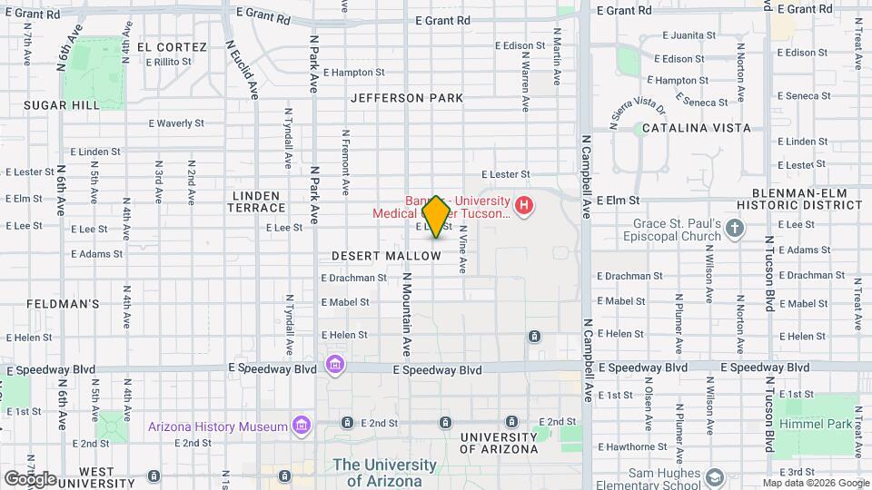 1504 N Highland Ave Map and Location Details