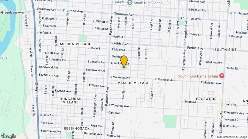539 Southwood Ave Map and Location Details