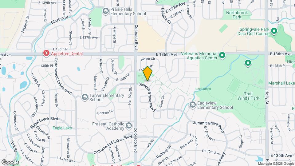 4121 E 134th Dr Map and Location Details