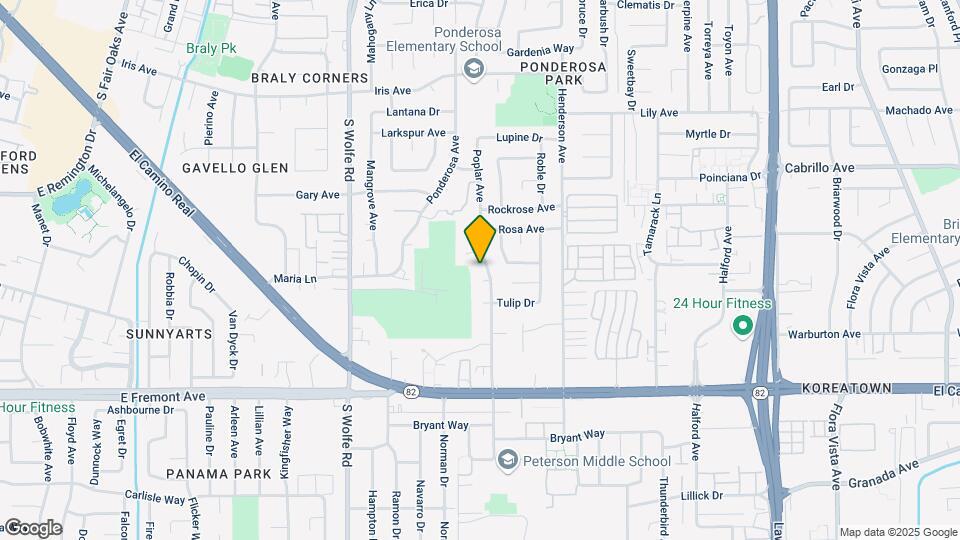 939 Poplar Ave Map and Location Details