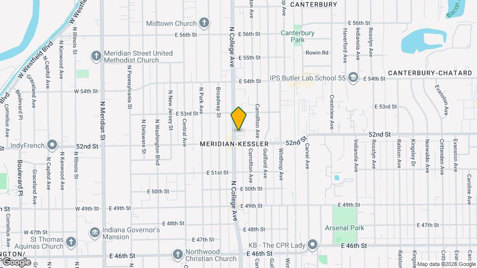 Broad Ripple Place Urban Cottages Mapa y Detalles de la Ubicación