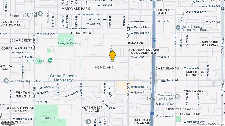 5123 N 28th Dr Map and Location Details