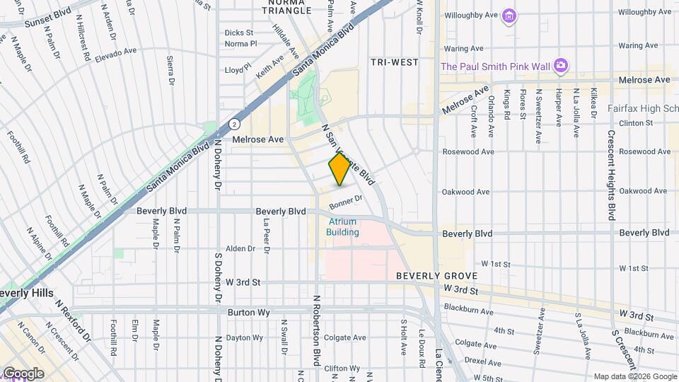 8730 Rosewood Ave, Unit 8728 Map and Location Details