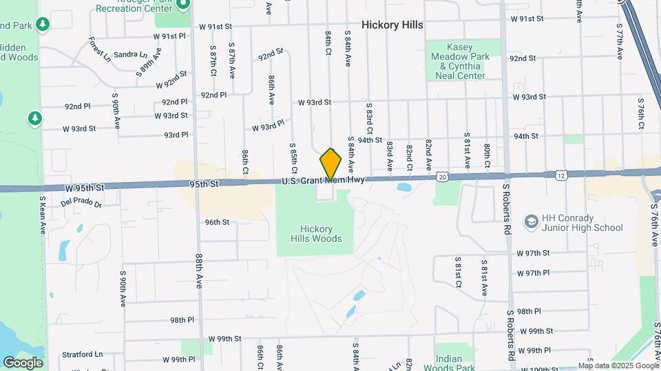 8433 W 95th St Map and Location Details