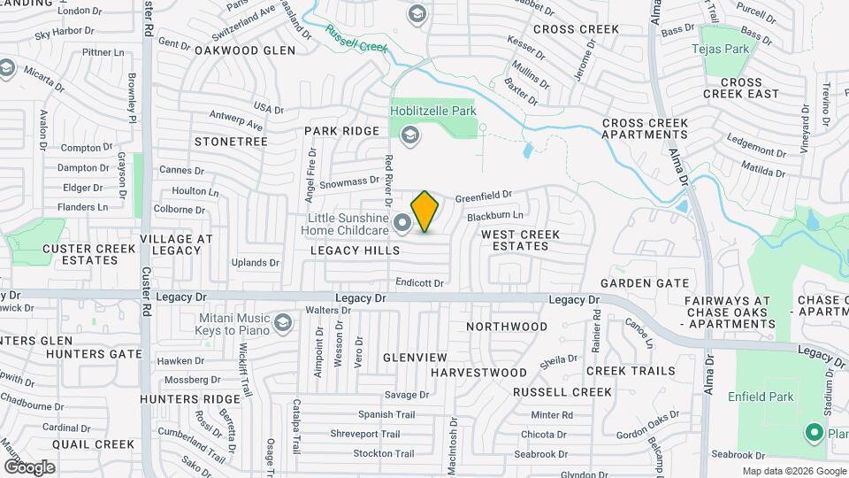 1521 Simsbury Dr Map and Location Details