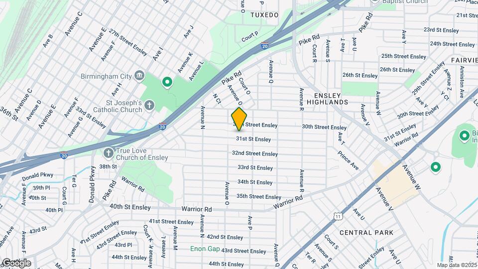 1514 31st St Ensley Map and Location Details