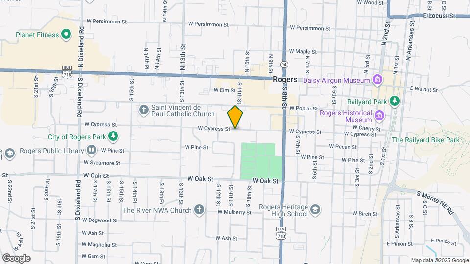 1020 W Cypress St Map and Location Details