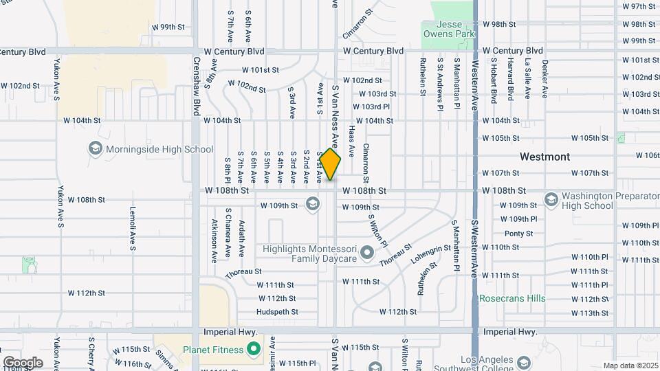10719 S Van Ness Ave Map and Location Details