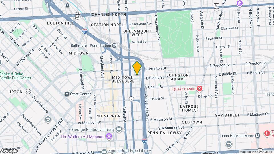 216 E Biddle St Map and Location Details