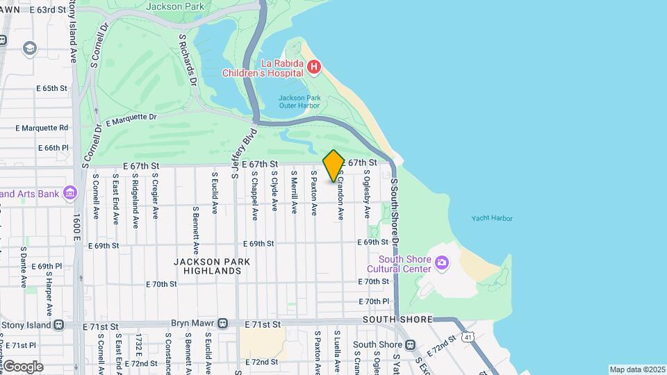 6736 S Crandon Ave, Unit 1 Map and Location Details