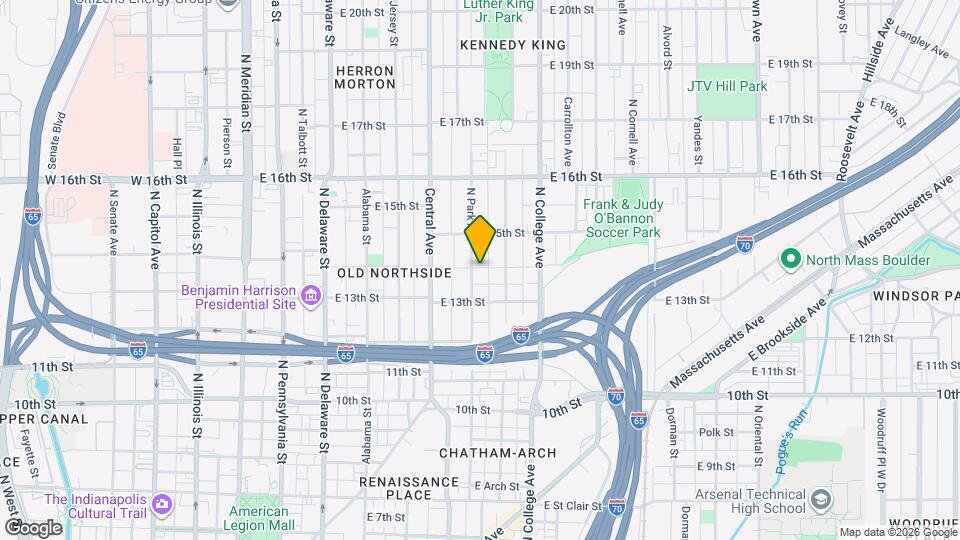 1347 N Park Ave Map and Location Details