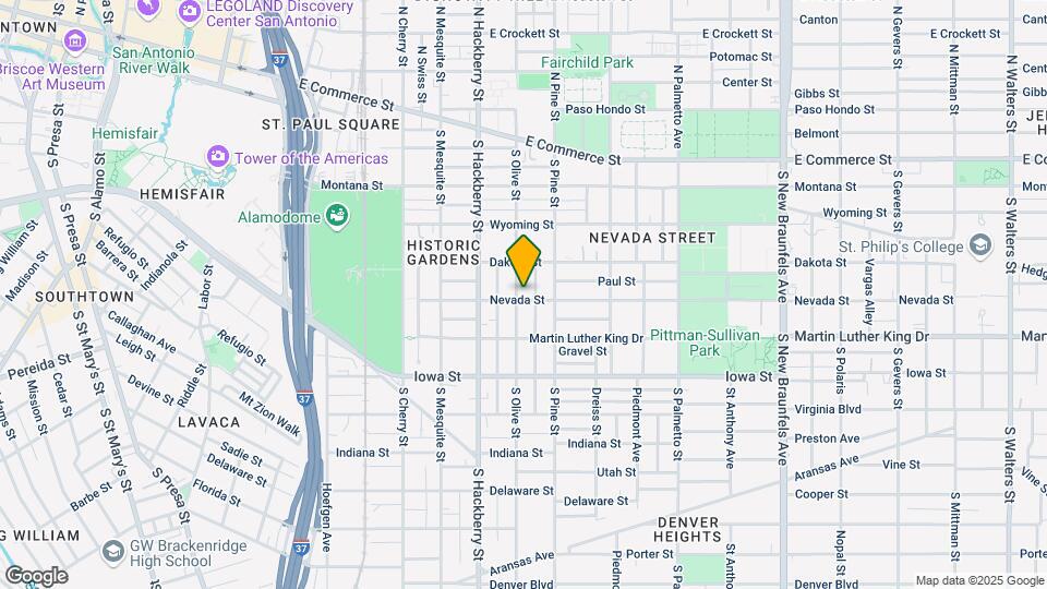 432 S Olive St Map and Location Details