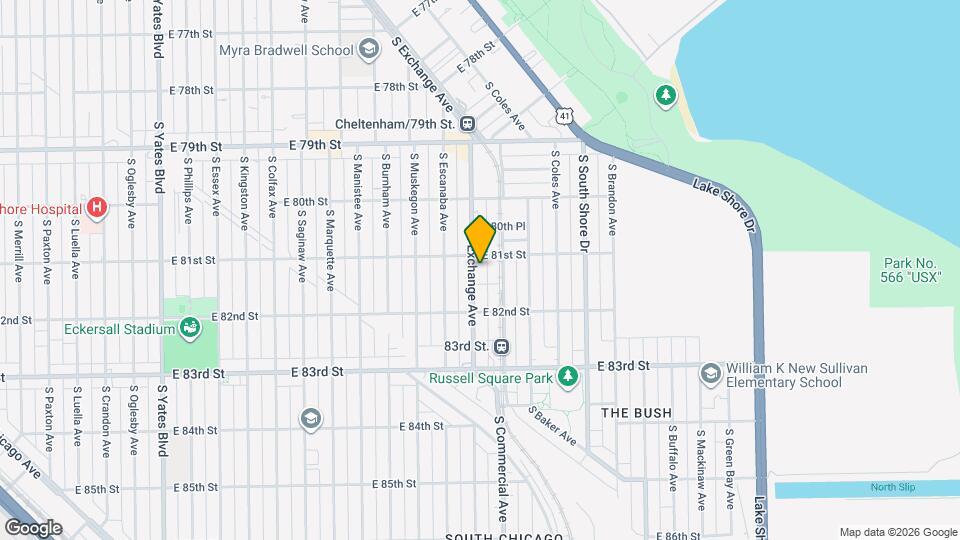 8113 S Exchange Ave Map and Location Details