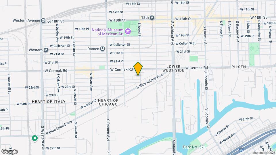 2228 S Wood St-Unit -1 Map and Location Details