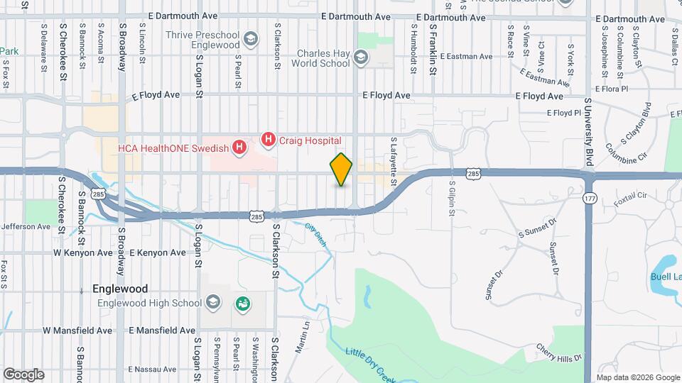 3540 S Corona St Map and Location Details