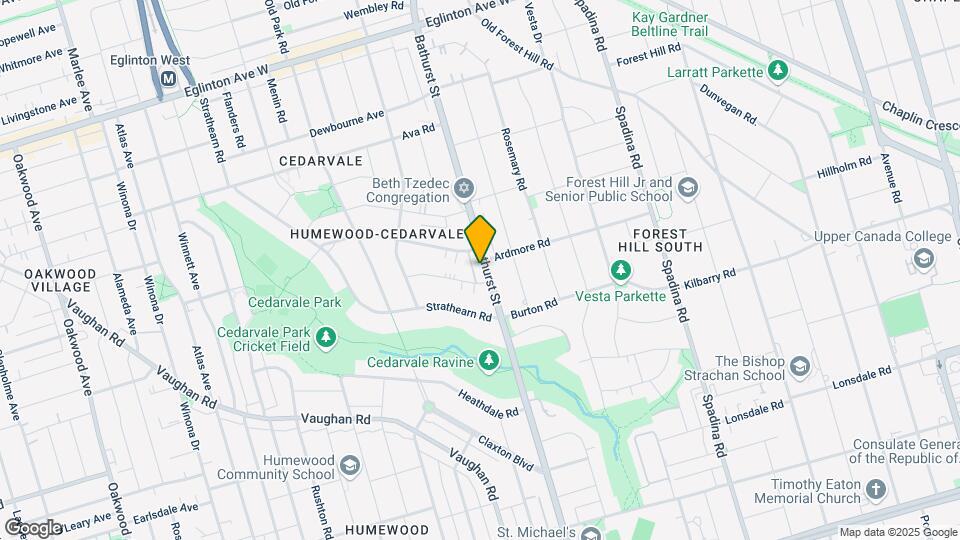 1646 Bathurst St Map and Location Details
