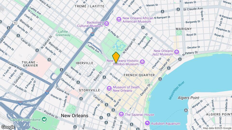 624 N Rampart St, Unit 624 D Map and Location Details
