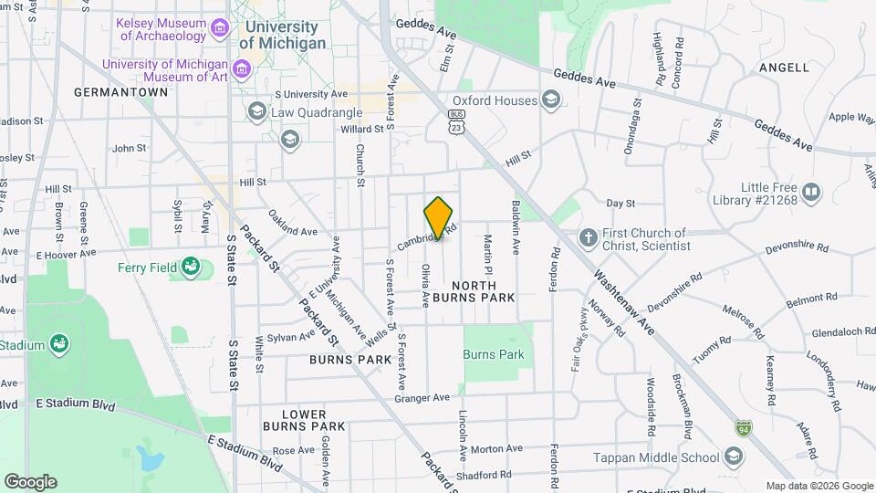 1412 Cambridge Rd Map and Location Details