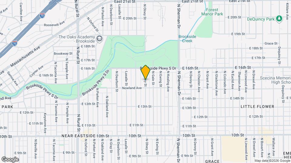 1421 N Olney St Map and Location Details