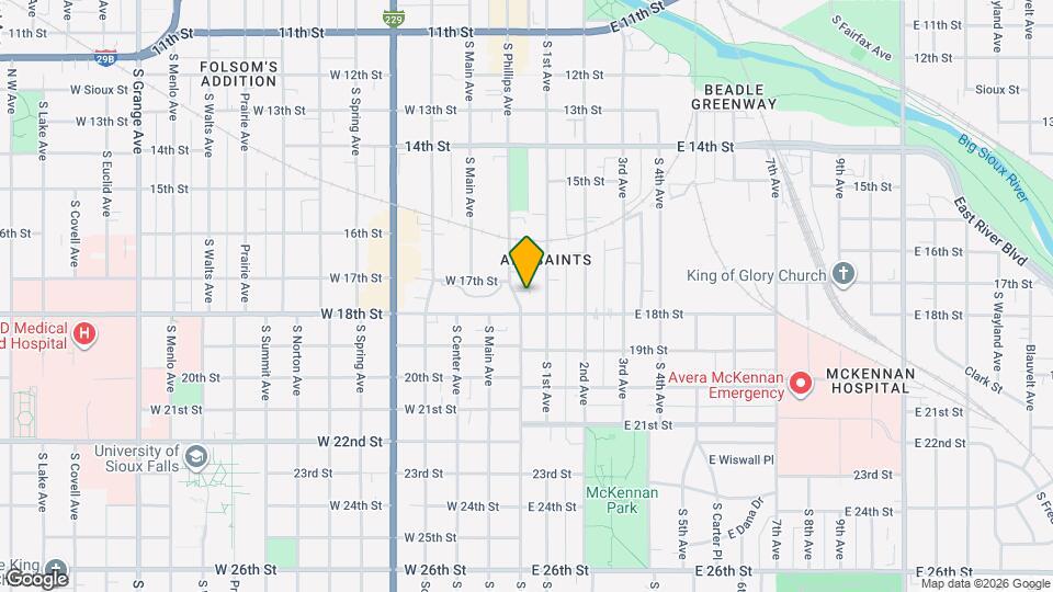 910 S Phillips Ave Map and Location Details