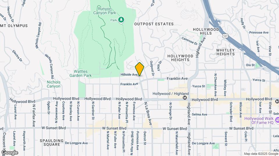 1802 N La Brea Ave Map and Location Details