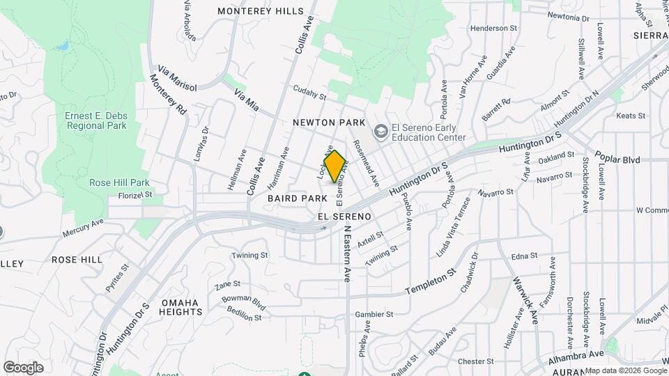 3545 1/2 El Sereno Ave Map and Location Details