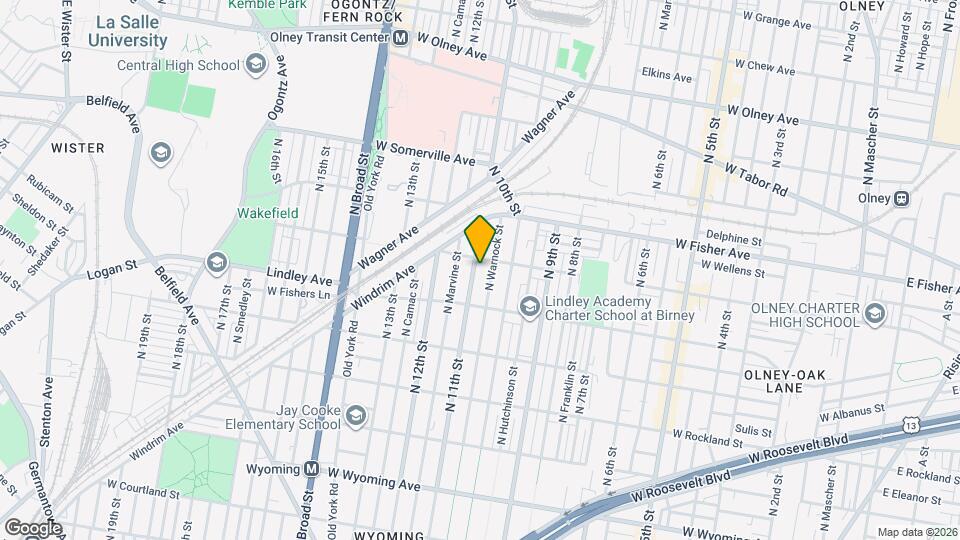 5131 N 11th St, Unit Second Floor Map and Location Details
