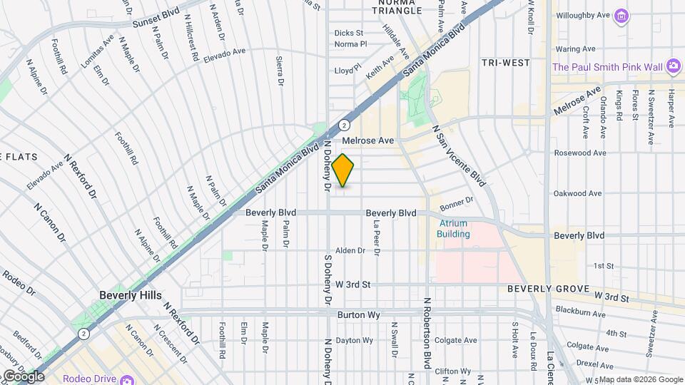 9031 Rosewood Ave Map and Location Details