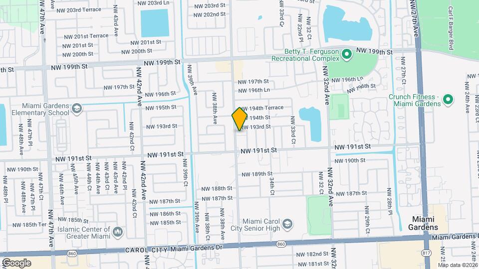 19233 NW 37th Ave Map and Location Details