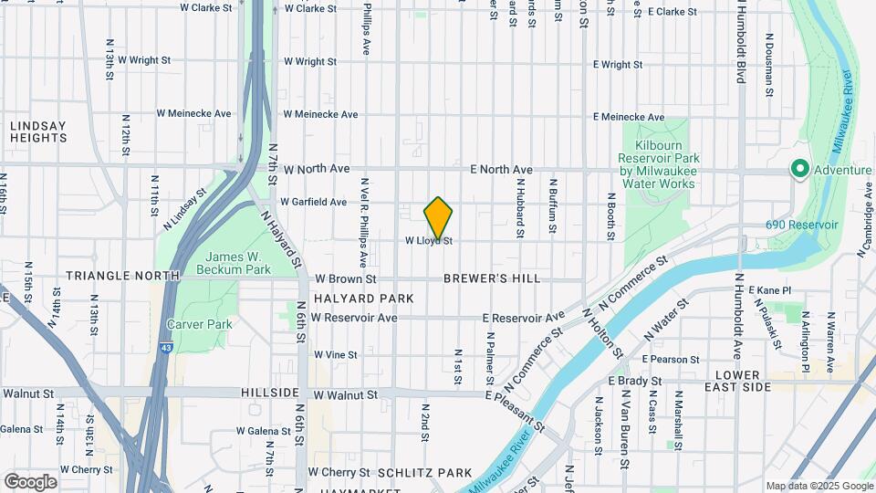 127 W Lloyd St, Unit Brewers Hill Retreat Map and Location Details
