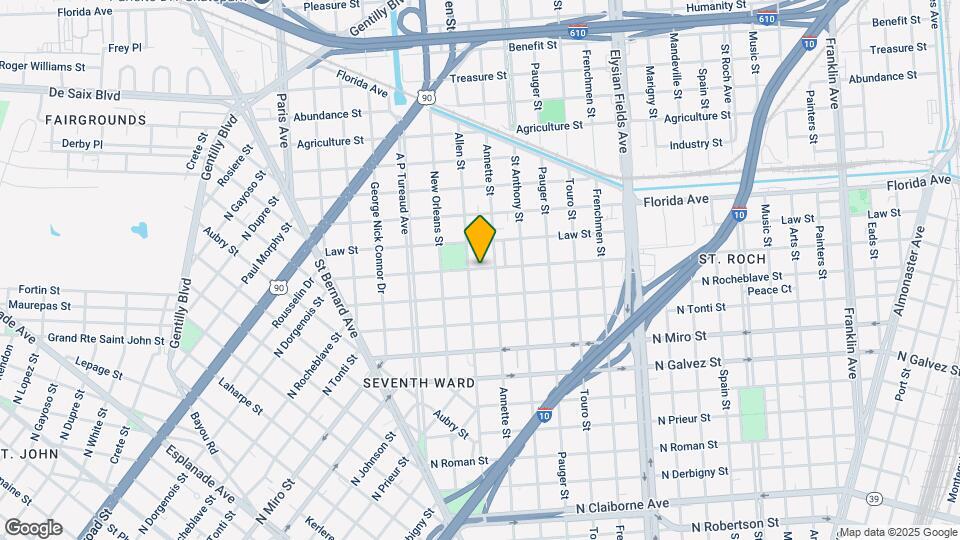 2016 N Dorgenois St Map and Location Details