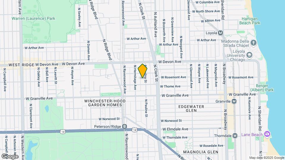 6316 N Paulina St Map and Location Details