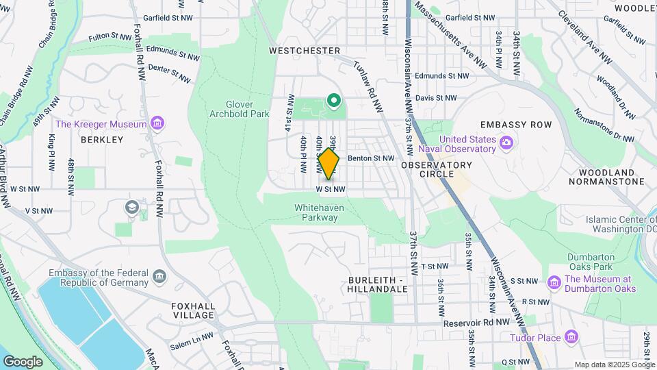 3921 W St NW Map and Location Details