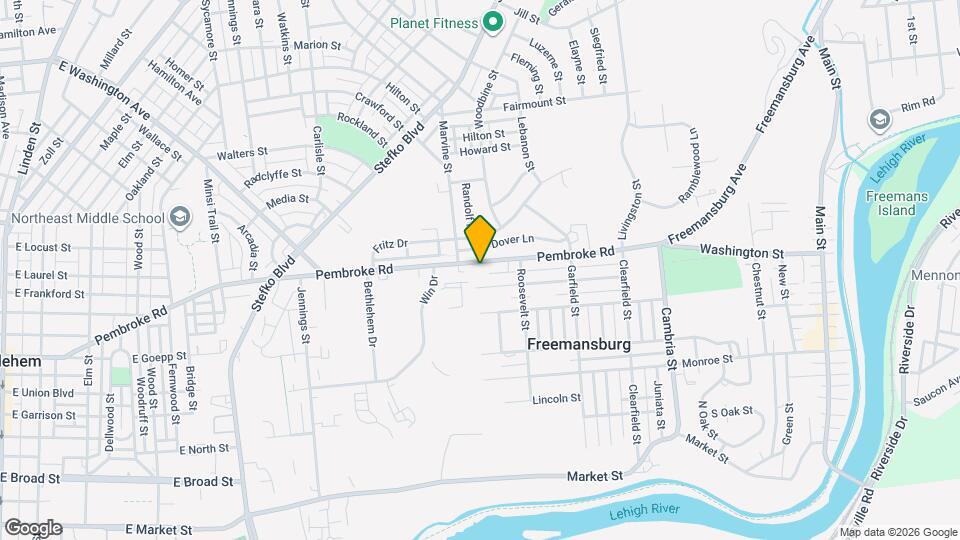 1240 Pembroke Rd Map and Location Details