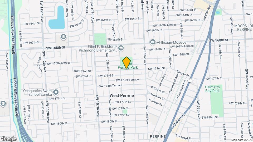 10366 SW 172nd St Map and Location Details