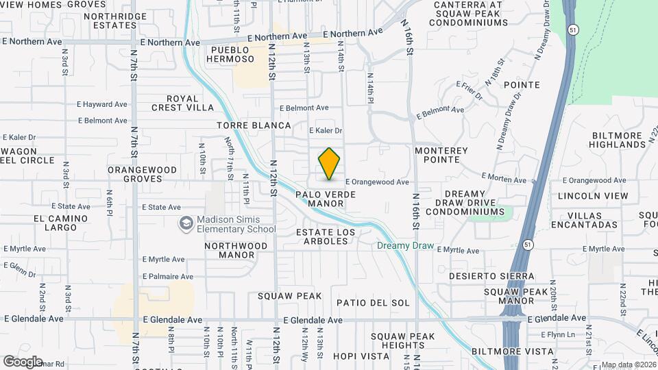 1324 E Orangewood Ave Map and Location Details