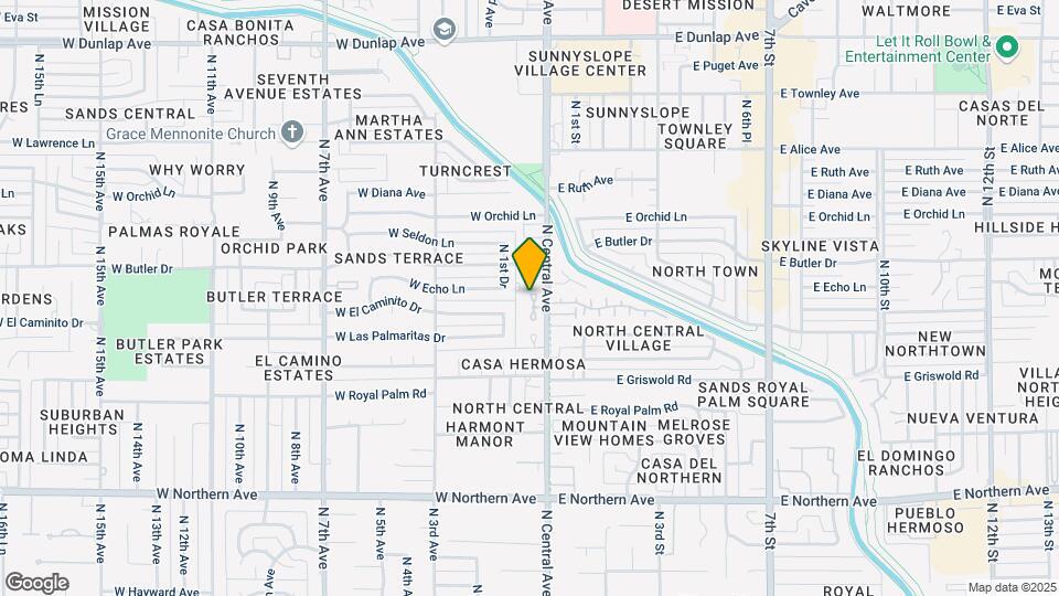 8422 N Central Ave Map and Location Details