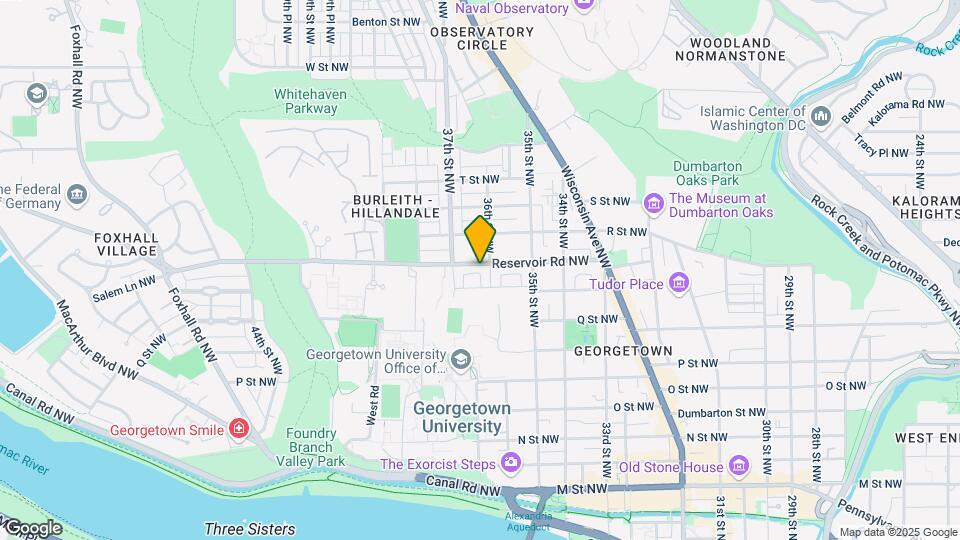 3604 Reservoir Rd NW Map and Location Details