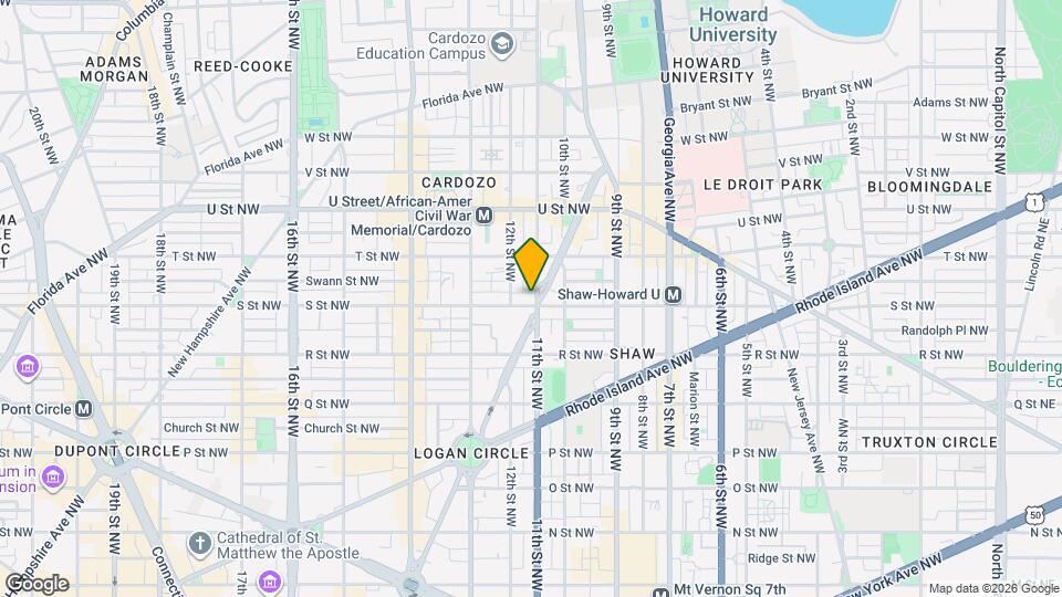 1101 S St NW Map and Location Details